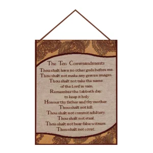 Ten Commandments Tapestry Bannerette