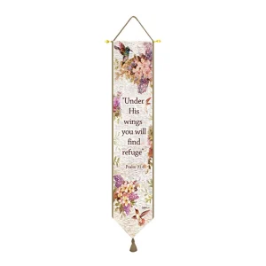 Whisper Wings w/ Verse Tapestry Bell Pull