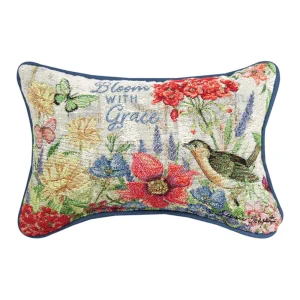 Bloom With Grace Word Pillow