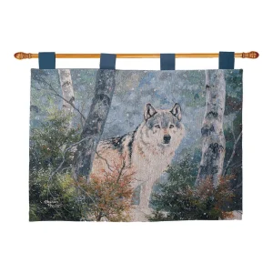 Snowy Silence Tapestry Wall Hanging
