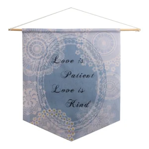 Religious Toile Love Is Patient Pennant
