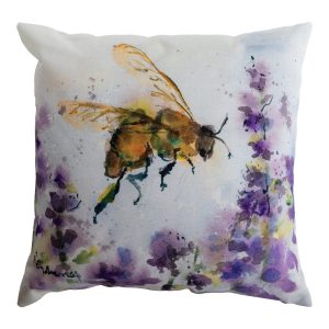 Bee With Purple Flower Pillow Climaweave